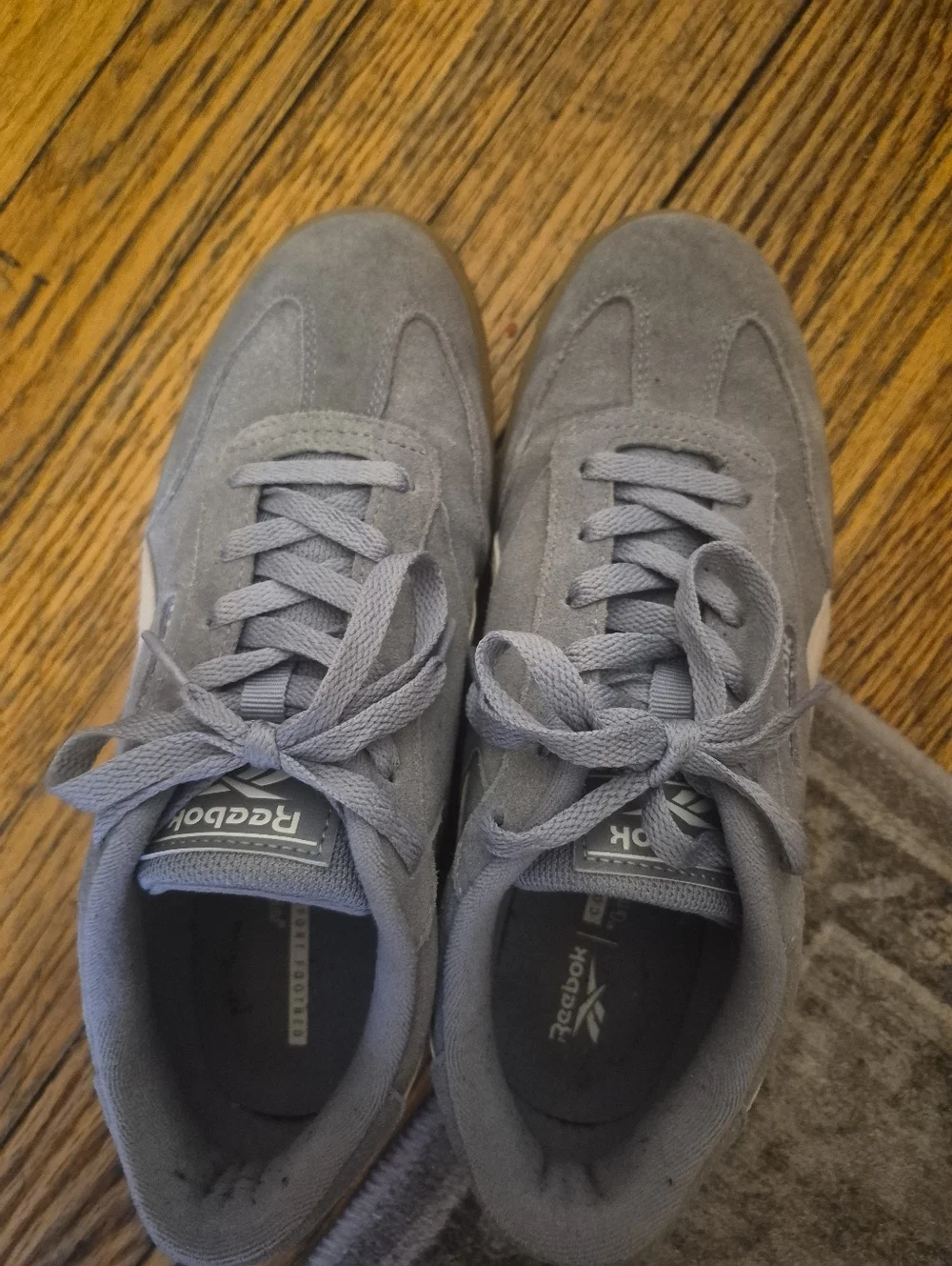 Baby Blue Suede Reebok Forte Lounger Sneakers - Picture 6 of 6